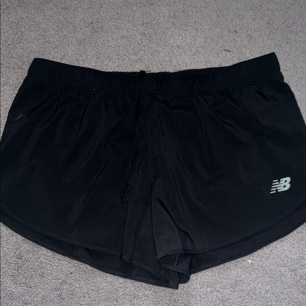New Balance Women's Black Running Shorts with Reflective Logo